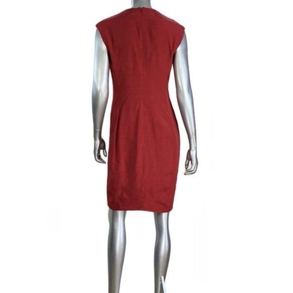 Ralph Lauren Black Label Silk Blend Red Sheath Dress 8 - Picture 2 of 6